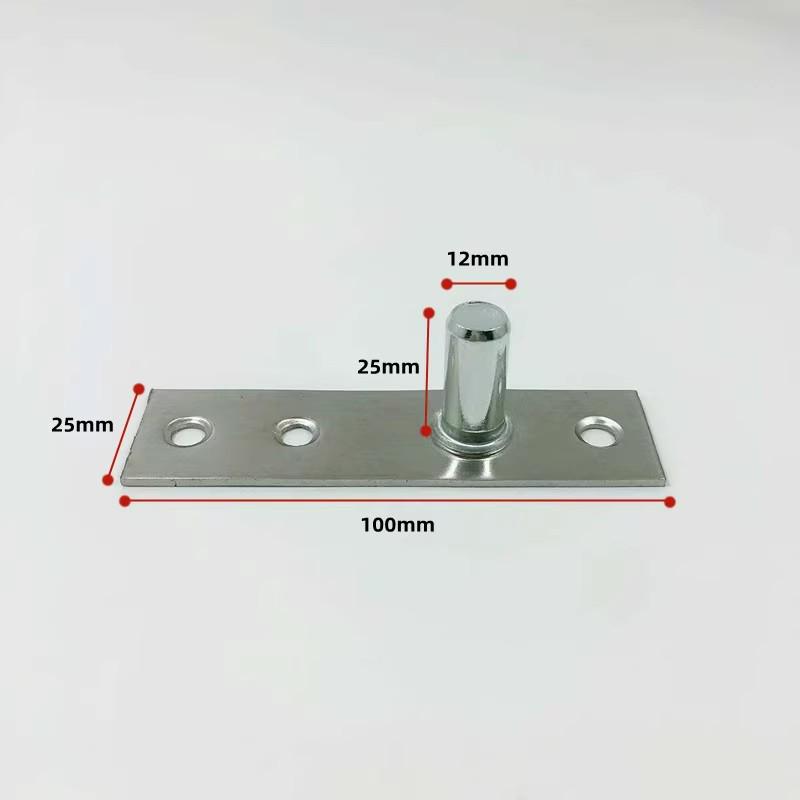 Black Titanium Brushed Stainless Steel Floor Spring with Glass Door Clamp Fitting