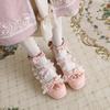 Lolita Shoes Women High Heels Pendant Lace Straps Bow Cute Girls Princess Tea Party Pumps Students Lovely Plus Size 34-48