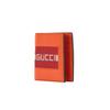 Gucci Vintage Stripe Short Fold Leather Wallet Men Wallets Orange 408827-CWGRN-7572