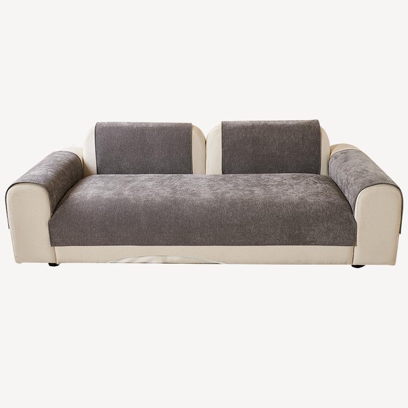Modern Light Luxury Chenille Cushion Solid Color Non-Slip Sofa Seat Cushion Four-Season Universal Sofa Dust-Proof Sofa Cover Cloth Towel