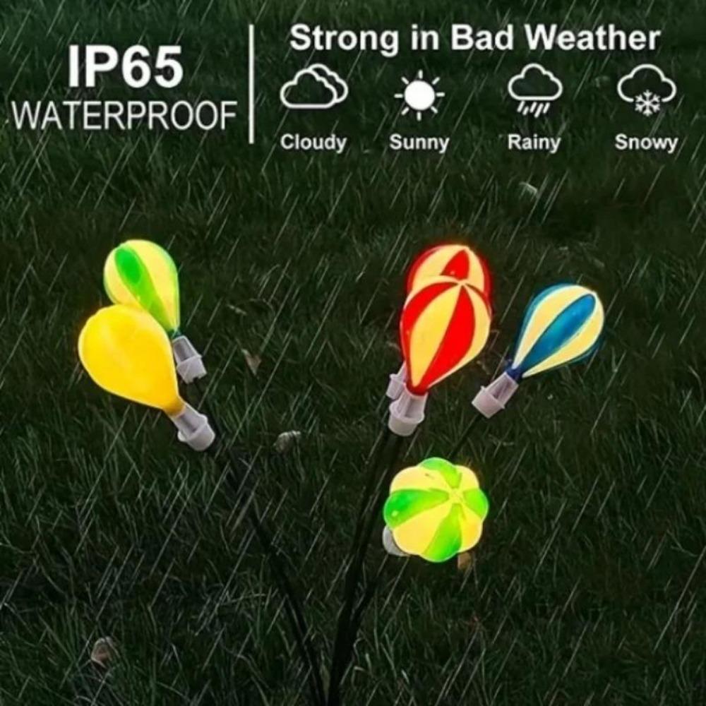6LED Solarlicht Heißluftballon Rasenstecker Außenhof Garten Outdoor Camping Windschaukel Licht Festliche Atmosphäre dekorative Lichter