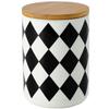 Geometric Ceramic Storage Jar Candy Coffee Tea Round Candle Jar Kitchen Miscellaneous Grains Seasoning Storage Sealed Jar