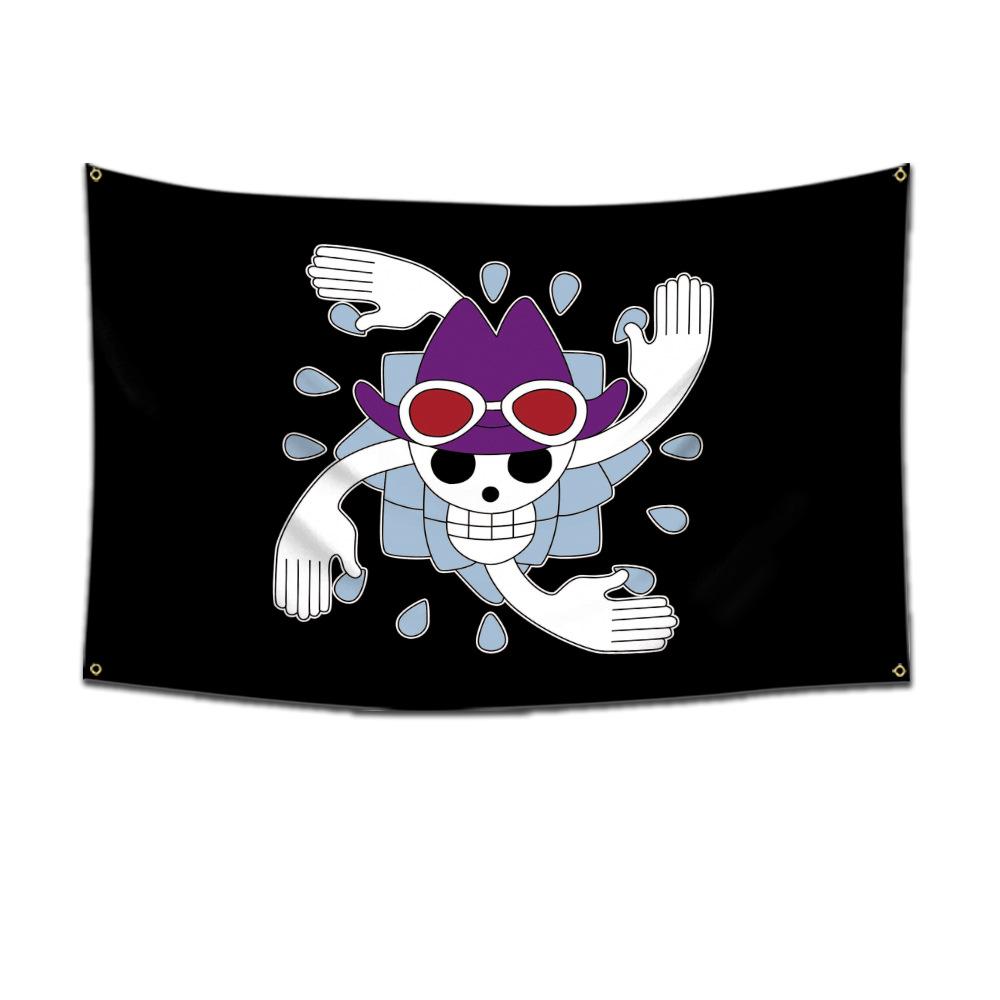 One Piece Anime Jolly Roger Muurdecoratie Banner Schilderen Speelgoed Cartoon Luffy Zoro Strooien Hoed Piraat Schedel Vlag Speelgoed Cadeau 60x90cm