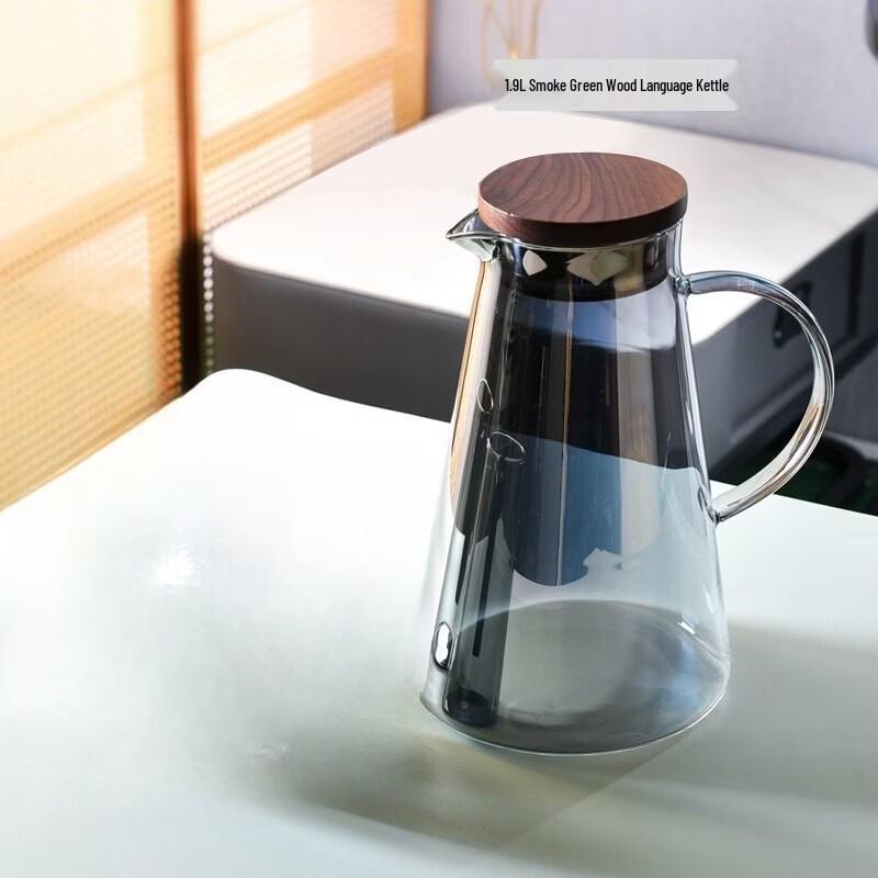 ZISIZ Large Capacity Glass Cold Water Pitcher Set