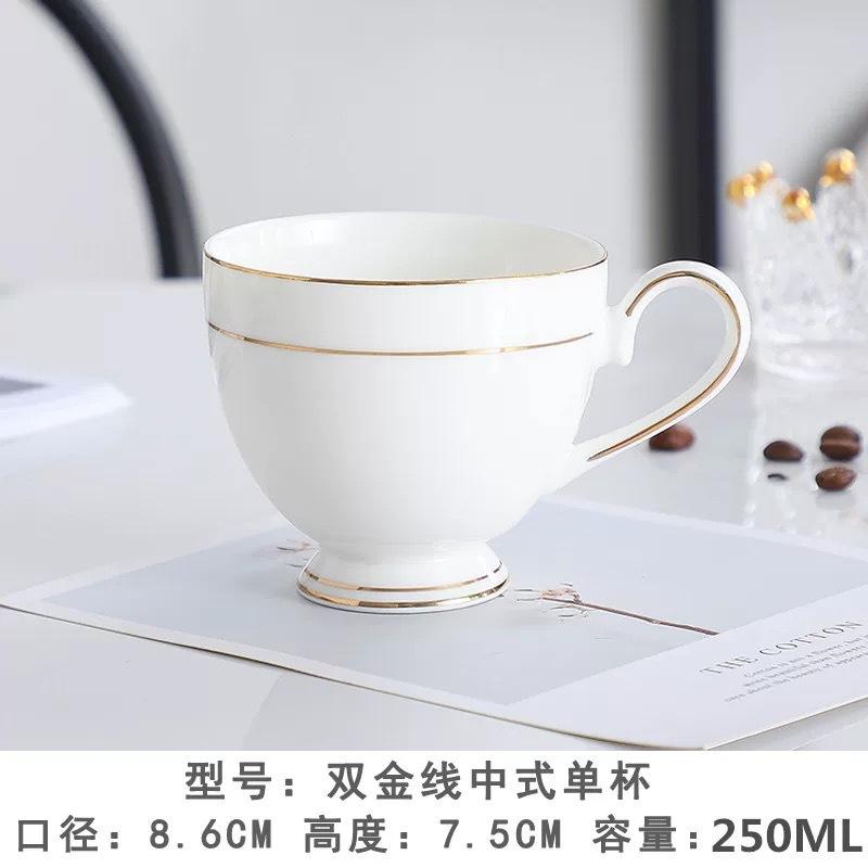 Ceramic coffee cup set handpainted goldpainted English cup saucer hotel coffee milk tea cup