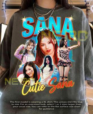 Sana Bootleg Shirt, Pop Singer Graphic Tee, K,Pop Idol Aesthetic Fan Gift