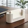 Sloping Opening Card Display Modern Minimalist Business Holder, Vertical Stripes Simple Style Organizer, Professional Desk Stationery 3D Printing