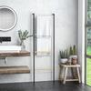 Towel Rail, Freestanding, 4 Bars, 49x5.5x167.5cm, Black/Natural Wood
