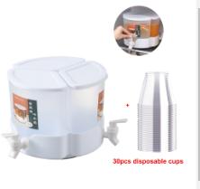 Rotatable Three-grid Plastic Beverage Cold Water Kettle 3-grid Detachable Beverage Machine Fruit Bucket Water Dispenser