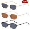 Protective Glasses 3pcs Fashion Metal Square Sunglasses Women Small Feame Punk Design Eyeglasses Colorful Lens Glasses UV400