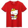 Brand New Sanrio Hello Kitty Cartoon Print Children's T-shirt, Round Neck, Cute and Casual, Versatile Short Sleeves