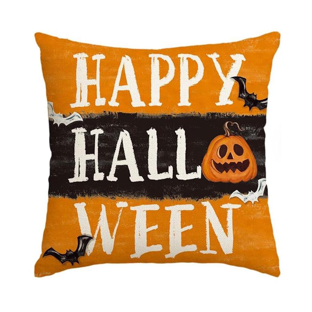 1 Stück Halloween Kissenbezug Kürbis Geist Muster Kissenbezug Geeignet für Wohnzimmer Schlafzimmer Halloween Party Dekoration Geschenke