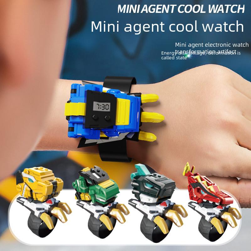 Dinosaurier Mini Force Roboter Modell Transformierbares Spielzeug mit Batteriebetrieb