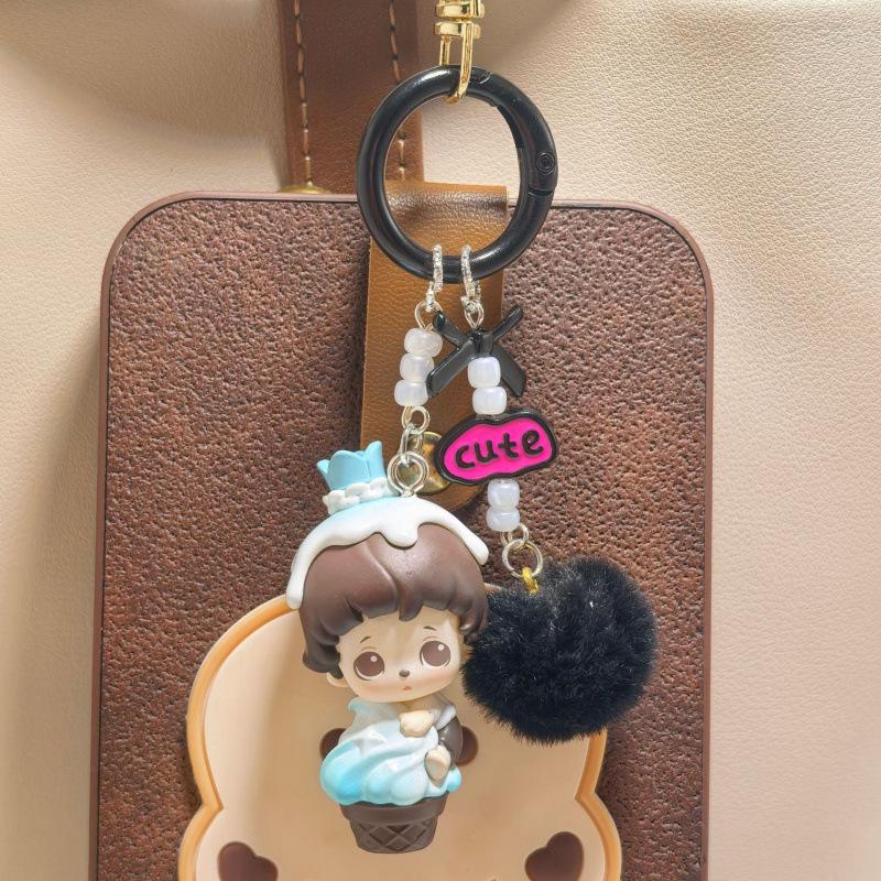 Genuine Pop Mart Hug Series Ice Cream Phone Chain & Keychain Bag Charm Women's Grain Pendant