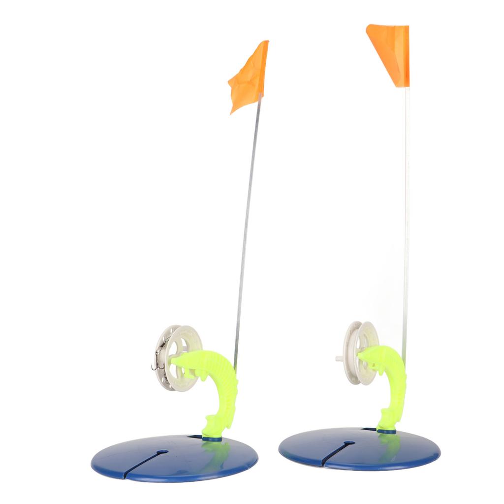 6 Set Ice Fishing Flag Portable Fishing Flag Outdoor Winter Fishing Supplies with Hooks Lines