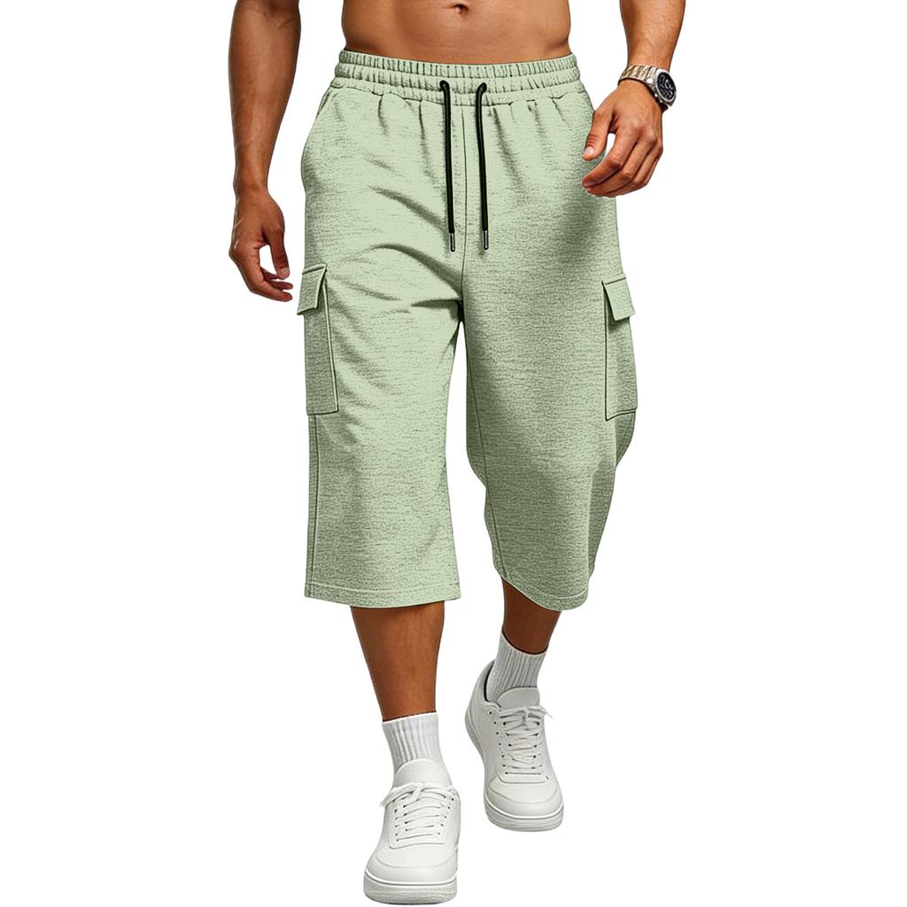 Lässige Herren-Shorts mit Kordelzug aus Webmaterial