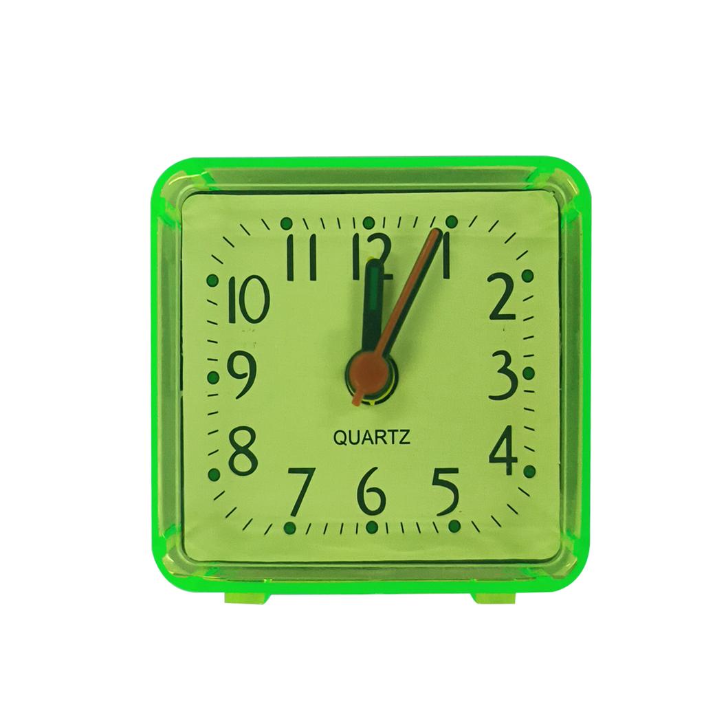 Mini Square Alarm Clock Analogs Nonticking Battery Operated Clocks for Children Boys Girls Birthday Gift Attachments