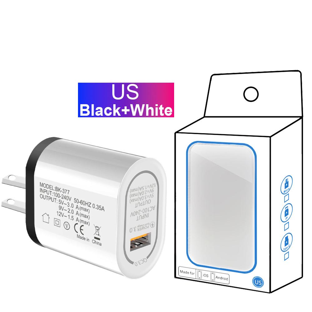 Universal QC3.0 Fast Charging Single Port Charger - UK, EU, US Compatible