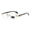Unisex Rimless Anti-Blue Light Photochromic Glasses for Reading & Myopia