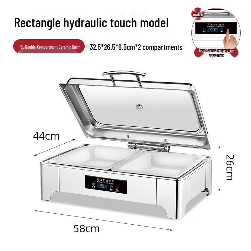 HANDUNYOU Electric Buffet Food Warmer with Dual Ceramic Pans