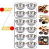 Sauce Dipping Bowl Stainless Steel Dipping Cups Round Sauce Dishes Mini 4/8Pcs Silver Reusable Seasoning Cups Dipping Cups