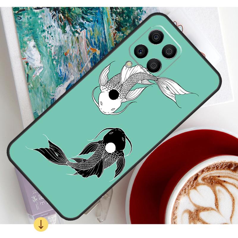 Koi Fish Yin Yang Case For Samsung Galaxy M15 M21 M31 M55 M56 M36 M16 M06 M13 M33 M53 M12 M32 M52 M14 M34 M54