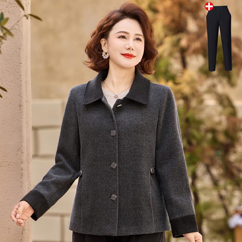 Mom's Spring Woolen Coat - 2026 New Style for Middle-Aged & Elderly Women, Perfect for Spring & Autumn.