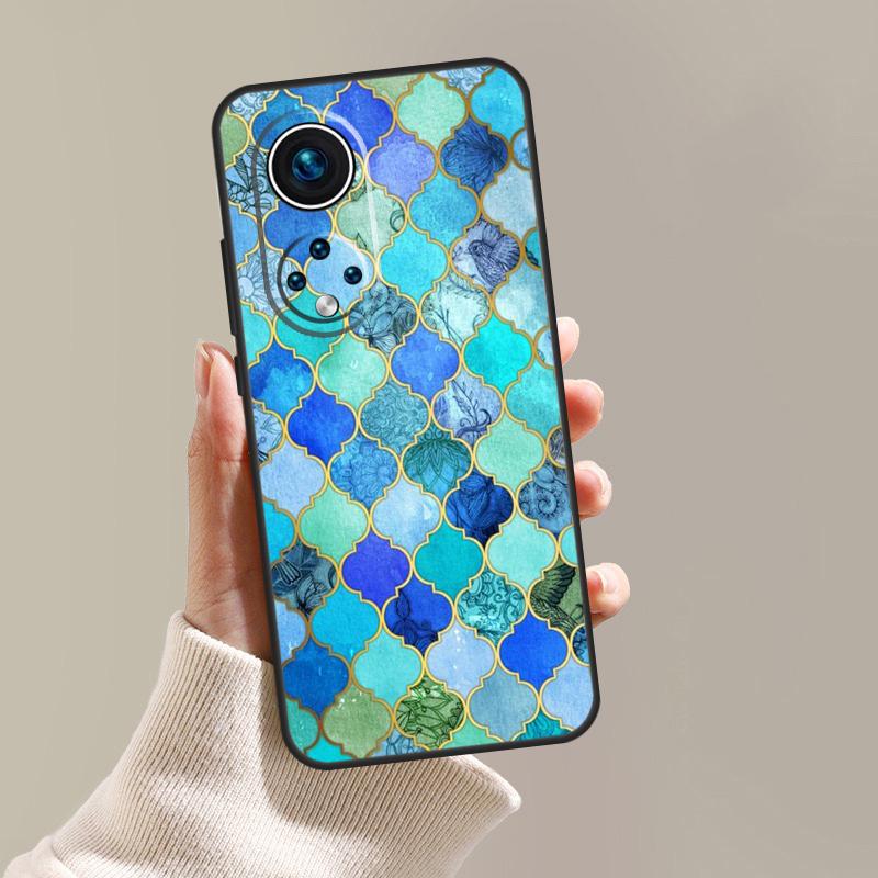 

Moroccan Tiles Pattern Case For Honor Magic 5 Pro 10 50 70 90 Lite X7 X8 X9 X6a X7a X8a X9a Magic 4 Lite Coque Honor X7