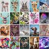 5D Animal Diamond Painting: Giraffe, Lion, Elephant Embroidery DIY Kit