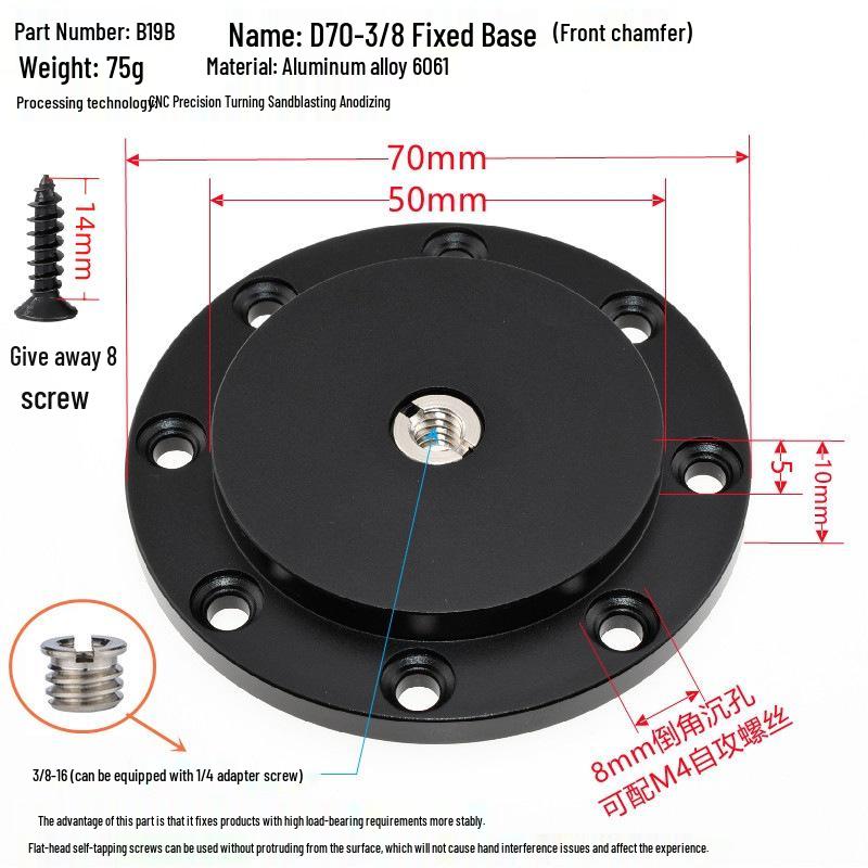 Wall-Mounted Outdoor Tripod Connector Adapter Base