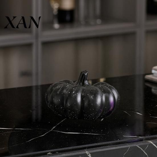 Simple Style Pumpkin Decoration Halloween Ornaments, Resin Delicate Texture Stable Sculpture, Spotted Ornament Textured Accents, for TV Cabinet