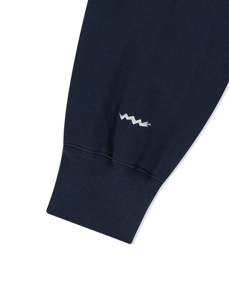 Yeseyesee Y.E.S Snail Logo Zip-Up Hoodie Navy