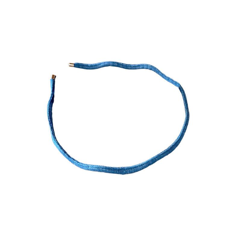 Dames Koreaanse Ultra-Dunne Denim Golf Hoofdband - Luxe Chique Minimalistische Drukknop Clips, Veelzijdig voor Dagelijks & Speciale Gelegenheid