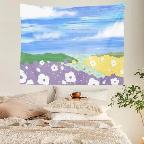 Home Fashion Decoration Tapestry Hand-painted Watercolor Sunset Print Bedroom Living Room Tapestry