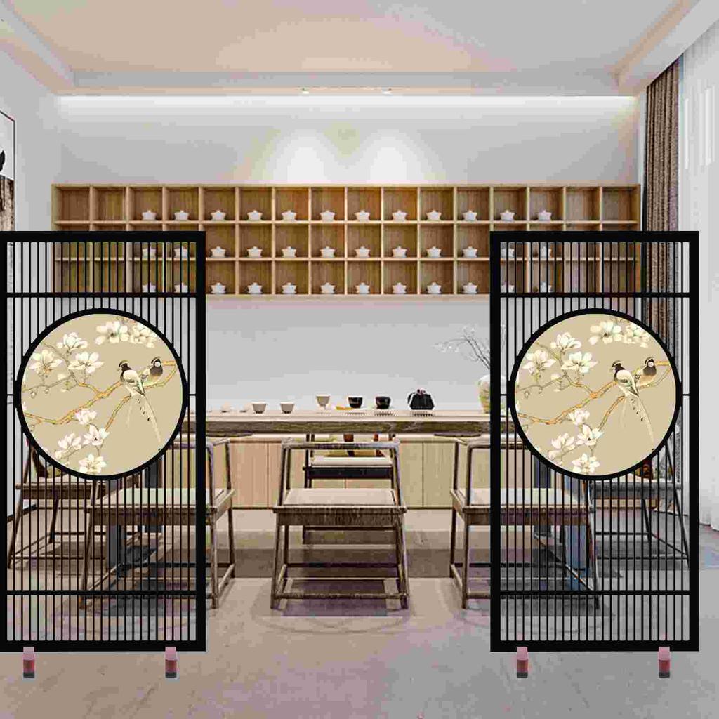2 Pcs Mobile Door Base Portable Wooden Room Divider Stand Folding Screen Bracket With Wheels Divider Support Screen Feet Home