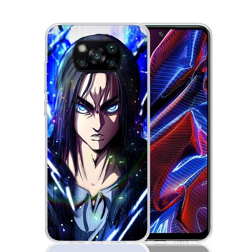 A-Attack on T-Titan Eren Yeager Phone Case For Xiaomi Poco X7 X6 X5 Pro F7 Ultra Redmi 15C 15 13 13C 12 12C 10 10A 10C 9 9A 9C 9