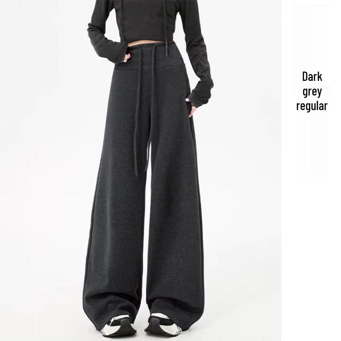 

2026 Spring Maternity Straight Leg Wide-Leg Adjustable Drawstring Pants L