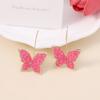 Japan and South Korea's New Niche Design, Sweet, Small, Fresh, Dripping Oil, Colorful Butterfly Ear Hooks, Essential Earrings for Spring Hipsters