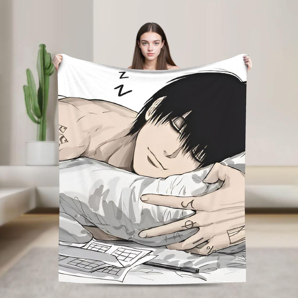 Yoichi Nagumo Flannel Throw Blankets Sakamoto Days Anime Blankets for Bedding Office Soft Plush Thin Quilt