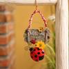 Resin Crafts Beetle Resin Welcome Sign Seven Star Ladybug Welcome Card Polyresin Wall Hanging