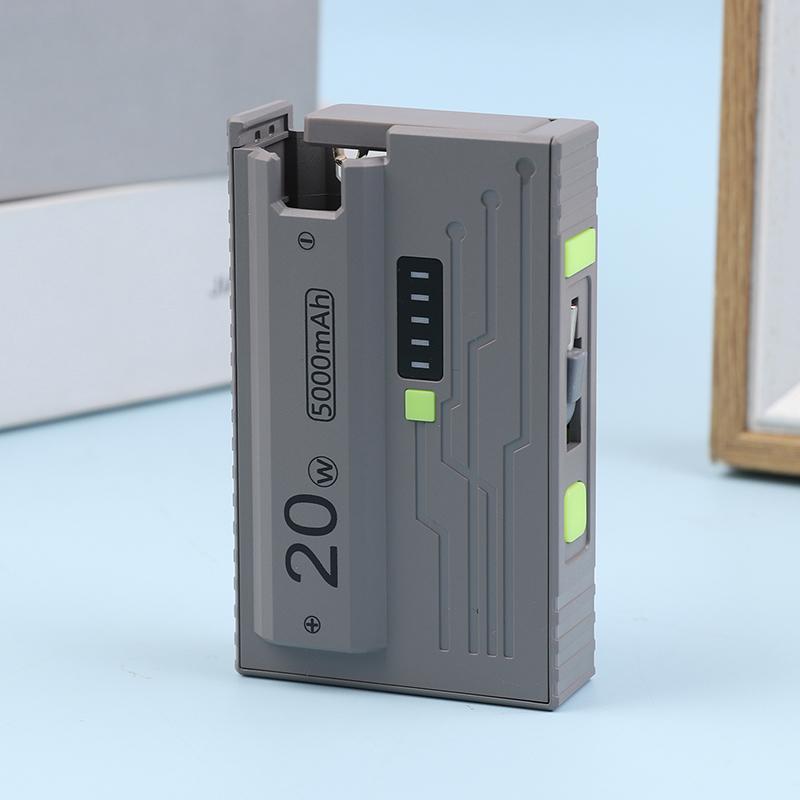 

1pcs 21700 Universal Battery Charger Case DIY Power Bank Box 20W Type-C Fast Charging For Mobile Phone Not Including Batteries серый
