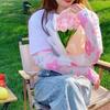 Floral Printed Ice Silk Cool Muff Sun Protection Arm Covers Girls Women Elbow Cover Outdoor Cycling Driving Anti-UV Arm Sleeves