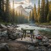 Folding Stool with Carry Bag LowProfile Carrying Compact Seat for Campers, Anglers,