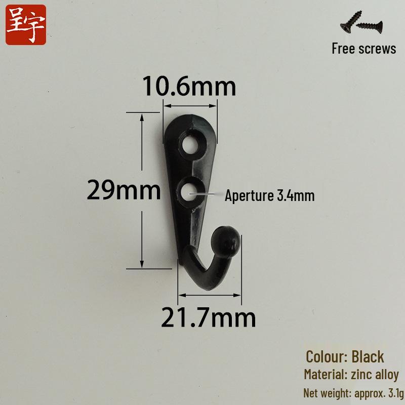 Decorative Small Hardware Hook for Coat & Hat