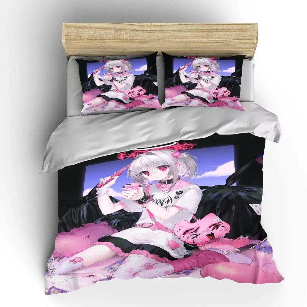 Japanese 3D Anime Moe Double Bed Duvet Cover Luxury European Bedding Sets Soft Pillow Cases Home Textiles