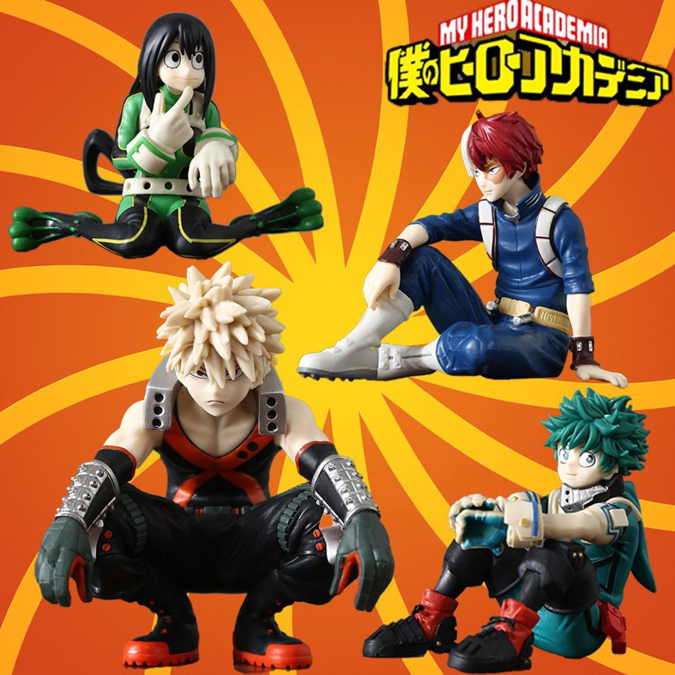 New Anime My Hero Academia Midoriya Izuku Bakugou Katsuki Ochaco Uraraka Anime Figure Decoration Toys for Kids Christmas Gift