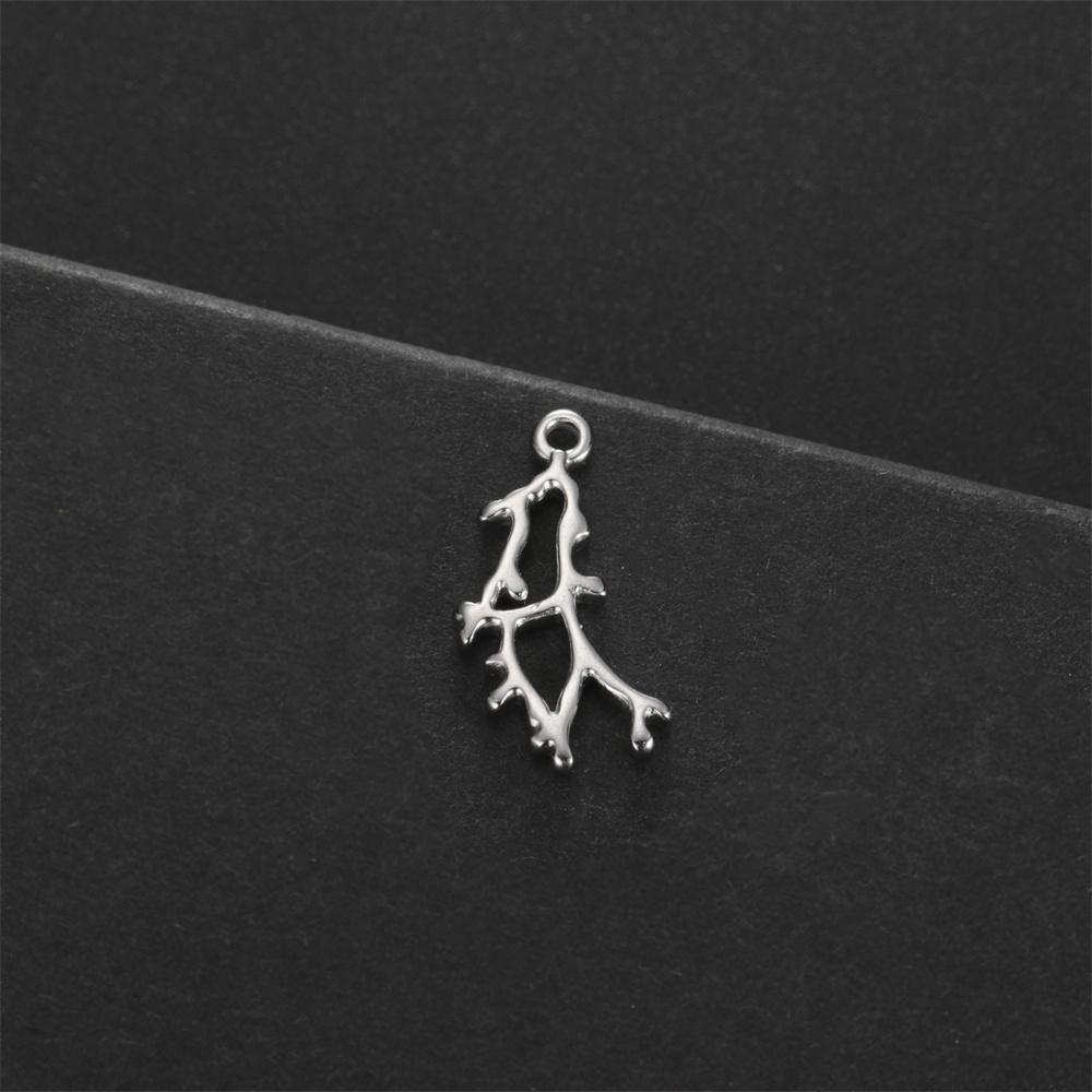 My Shape 5 Pcs Conch Starfish Coral Shell Charms Necklace Bracelet Summer Beach Stainless Steel Pendants for DIY Jewelry Making