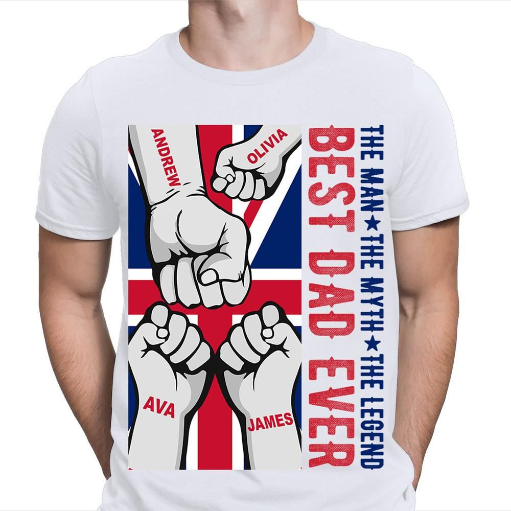 

Best Dad Ever The Man Myth Legend Personalised Fathers Day T Shirt Tee Top #FD L
