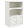 VidaXL Buffet blanc 67x39x107 cm acier, armoire, armoire latérale, armoire de rangement, armoires, placard, buffet haut, 841672