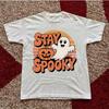 Cute Halloween Gildan Tee Featuring a Spooky Ghost, Pumpkin, and “Stay Spooky” G